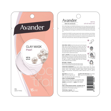 Mặt nạ đất sét Ngọc trai Avander 15ml