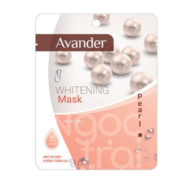 Mặt nạ giấy dưỡng trắng da tinh chất Ngọc trai Avander 25g