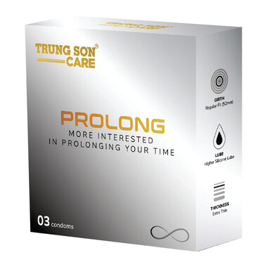 Bao cao su Prolong Trung Son Care (Hộp 3 cái)