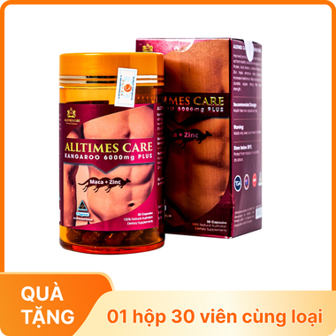 Viên uống Alltimes Care Kangaroo 6000Mg Plus tăng cường sinh lực nam giới (100 viên)
