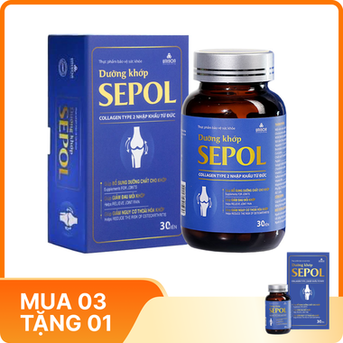 Thực phẩm bảo vệ sức khỏe dưỡng khớp Sepol (30 viên) Thực phẩm bảo vệ sức khỏe dưỡng khớp Sepol (30 viên)