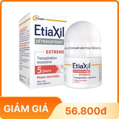 Lăn khử mùi và chống mùi chuyên sâu dành cho da thường (đỏ) - Etiaxil Détranspirant Extreme Transpiraton Excessive Peaux Normales Roll-On