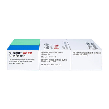 Thuốc Micardis 80mg Boehringer điều trị tăng huyết áp vô căn (3 vỉ x 10 viên)