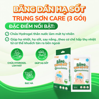 Băng Dán Hạ Sốt Trung Sơn Care (Hộp 03 gói)
