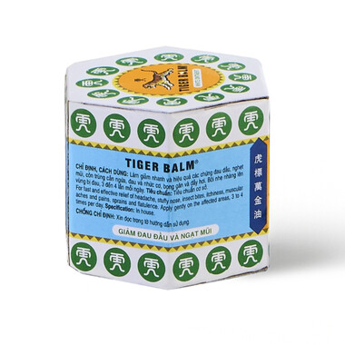 Dầu cù là Tiger Balm White Haw Par giảm đau đầu, nghẹt mũi, côn trùng cắn (19,4g)