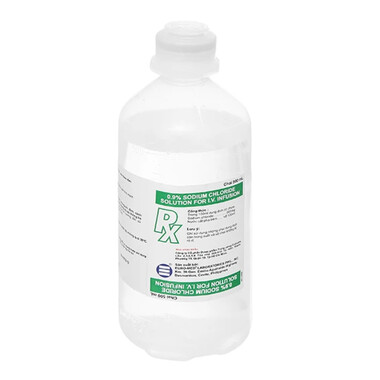 Dịch truyền 0.9% Sodium Chloride Solution Euro-Med bổ sung muối nước chai 500ml Dịch truyền 0.9% Sodium Chloride Solution Euro-Med bổ sung muối nước chai 500ml