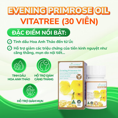 Thực phẩm bảo vệ sức khoẻ Evening Primrose Oil Vitatree (Hộp 30 viên)