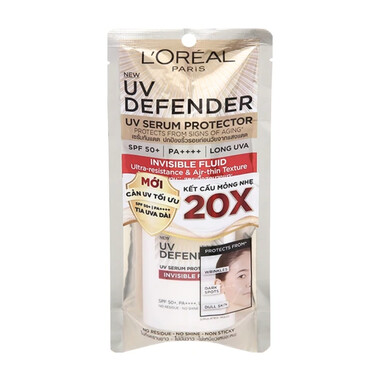 Kem Chống Nắng X20 Thoáng Da Mỏng Nhẹ L'Oreal Paris UV Defender Invisible Resist SPF50+ PA++++ 50ml