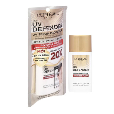 Kem Chống Nắng X20 Thoáng Da Mỏng Nhẹ L'Oreal Paris UV Defender Invisible Resist SPF50+ PA++++ 50ml