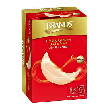 Nước yến thật BRAND'S đường phèn 70ml (Hộp x 06 lọ)