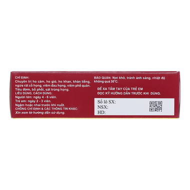 Thuốc Ho Bổ Phế Nam Hà Ngậm tiêu đờm, bổ phổi, sát trùng họng (2 vỉ x 12 viên)