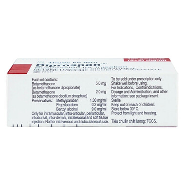 Thuốc tiêm Diprospan Injection (5+2)mg/ml Merck điều trị các bệnh cơ xương và mô mềm, dị ứng (1 ống x 1ml)