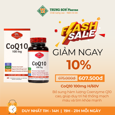 Thực phẩm bảo vệ sức khỏe viên nang CoQ10 100mg (60 viên)