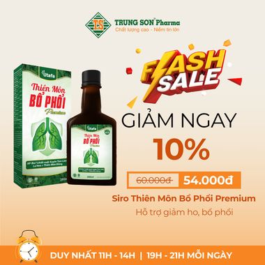 Siro Thiên Môn Bổ Phổi Premium hỗ trợ giảm ho, bổ phổi - Chai 280ml