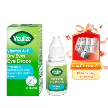 Dung Dịch Vizulize Vitamin A &amp; E Giảm Khô Mắt Và Kích Ứng, Làm Dịu Mắt (10mL)