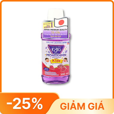 Nước Súc Miệng Mondahmin Dành Cho Trẻ Em- Vị Nho 300ml