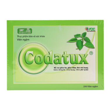 Kẹo Codatux Hương Cam ADC hỗ trợ giảm ho, long đờm, nhuận phế (100 vỉ x 2 viên)