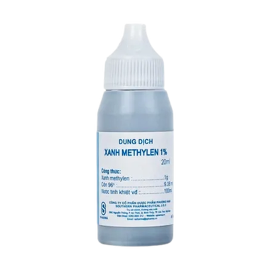 Dung dịch sát khuẩn Xanh Methylen 1% Phương Nam sát khuẩn, điều trị nhiễm virus ngoài da (20ml)