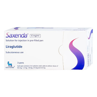 Dung dịch tiêm saxenda 6mg/ml novo nordisk hỗ trợ giảm cân cho người béo phì (hộp 3 cây)