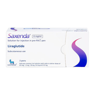 Dung dịch tiêm saxenda 6mg/ml novo nordisk hỗ trợ giảm cân cho người béo phì (hộp 3 cây)