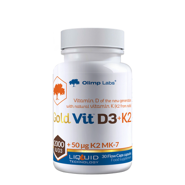 Gold Vit D3+K2 hỗ trợ phòng ngừa loãng xương (Hộp 30 viên)