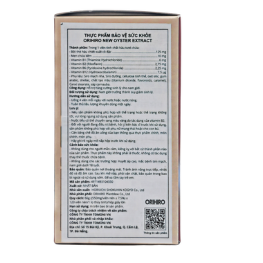Orihiro New Oyster Extract hỗ trợ tăng cường sinh lý cho nam giới (120 viên)