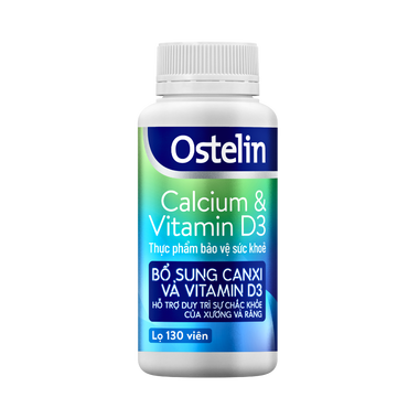 Ostelin Calcium & Vitamin D3 - Viên uống hỗ trợ duy trì sự chắc khỏe của xương và răng (Hộp 130 viên)