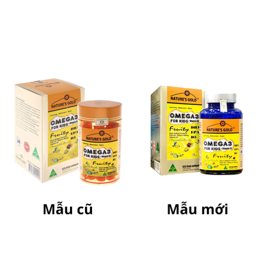 Thực phẩm bảo vệ sức khỏe Omega 3 For Kids + Vitamin D3 - Nature's Gold (125 viên)