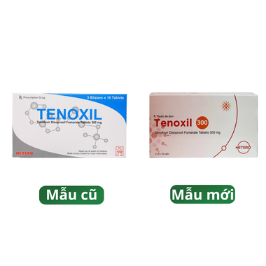 Thuốc Tenoxil 300mg điều trị viêm gan B mạn tính (3 vỉ x 10 viên)