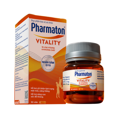 Thực phẩm bảo vệ sức khoẻ Pharmaton Vitality (Hộp 30 viên)