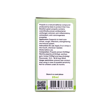 Keo ong xịt họng Tracybee Propolis Mint &amp; Honey 20ml hỗ trợ giảm đau họng