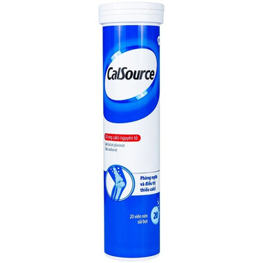 Viên nén sủi bọt CalSource bổ sung canxi (tuýp 20 viên)