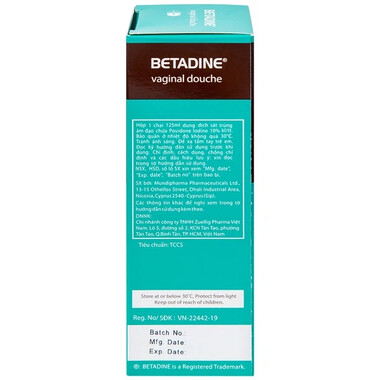 Thuốc Betadine vaginal hỗ trợ điều trị nhiễm khuẩn âm đạo chai 125ml