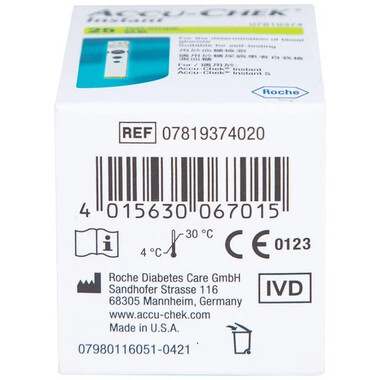 Que thử đường huyết Accu-Chek Instant (25 que)
