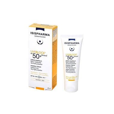 Kem chống nắng Isis Pharma Uveblock SPF 50+ Mineral Cream trắng (40ml)