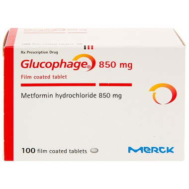 Thuốc Glucophage 850mg Merck điều trị tiểu đường (5 vỉ x 20 viên)