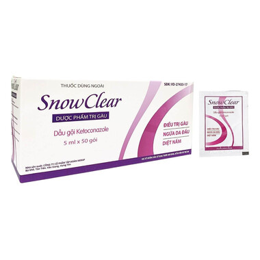 Dầu gội Snowclear điều trị gàu, ngứa da đầu, diệt nấm (50 gói x 5ml)