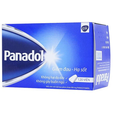 Tên sản phẩm: Thuốc Panadol xanh 500mg hạ sốt và điều trị đau nhẹ đến trung bình (10 vỉ x 12 viên)