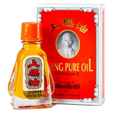 Dầu gió Thái Siang Pure Oil Bertram điều trị cảm cúm, côn trùng cắn (3ml)