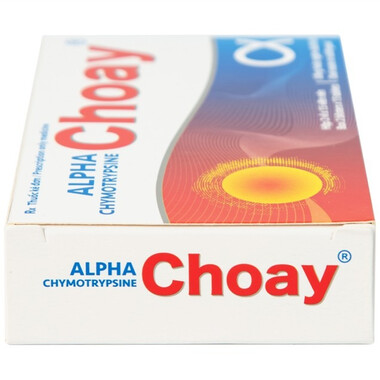 Thuốc Alpha Choay Chymotrypsine 21µkatals điều trị phù nề và kháng viêm (2 vỉ x 15 viên)