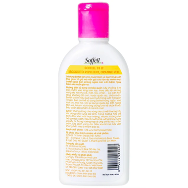 Kem xua muỗi Soffel hương cam giúp chống muỗi suốt 10 giờ (60ml)