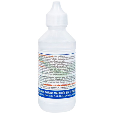 Cồn Alcool 90 độ OPC trắng hỗ trợ sát trùng ngoài da, vật dụng (60ml)