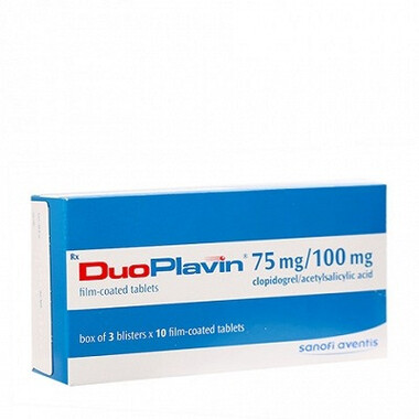 Thuốc Duoplavin 75mg/100mg kháng tiểu cầu, giảm nguy cơ đông máu (3 vỉ x 10 viên)