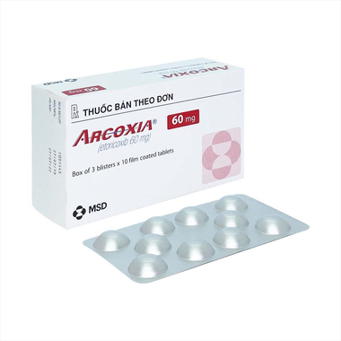 Thuốc Arcoxia 60mg MSD điều trị viêm khớp thống phong (3 vỉ x 10 viên)