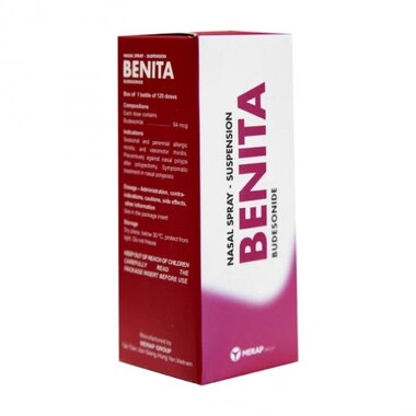 Thuốc xịt mũi Benita điều trị viêm mũi dị ứng (120 liều)