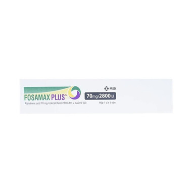 Thuốc Fosamax Plus 70mg/2800IU điều trị và phòng loãng xương (1 vỉ x 4 viên)