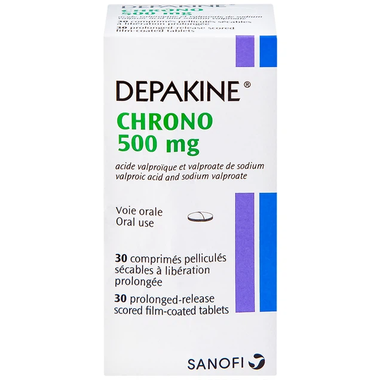 Thuốc Depakine 500mg trị các thể động kinh, trị và dự phòng hưng cảm (30 viên)