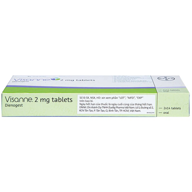 Thuốc điều trị lạc nội mạc tử cung Visanne 2mg (2 vỉ x 14 viên)