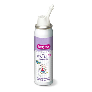 Bình xịt mũi nước muối ưu trương Buona Nebianax 3% giữ ẩm và làm sạch mũi (100ml)