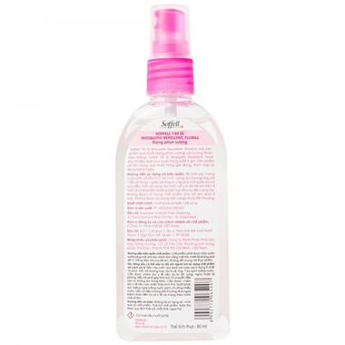 Xịt Soffell hương hoa giúp chống muỗi cho bé chai 80ml